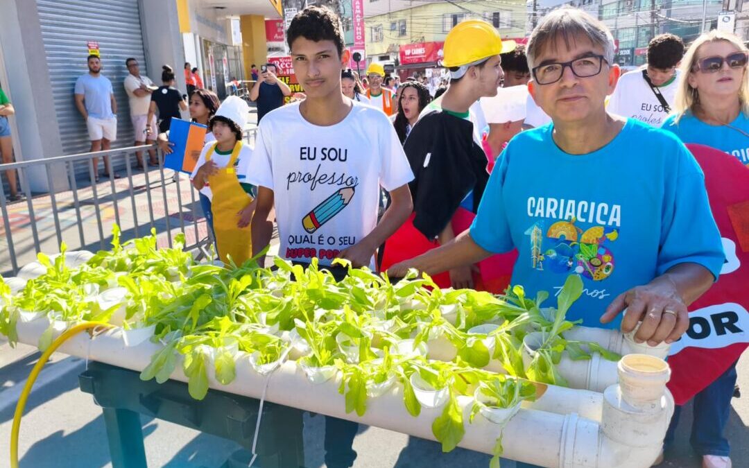 Horta hidropônica transforma aulas de Química em experiência prática para estudantes no ES